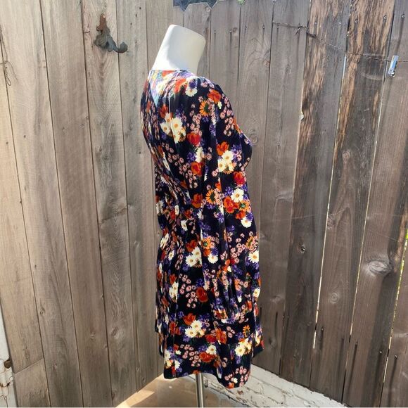 STAUD Chandler Velvet Dress Black Floral XS - Picture 11 of 15